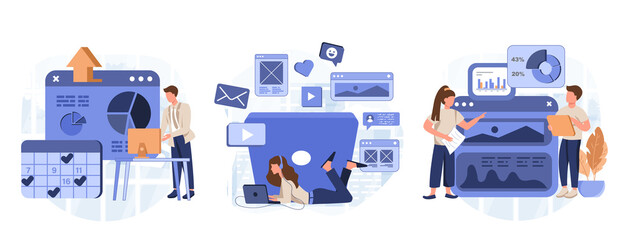 Wall Mural - it profession collection. programmer write software and create code for computer. coding script for 