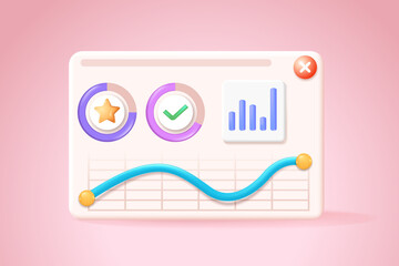 Wall Mural - data analytics, dashboard and business finance report.