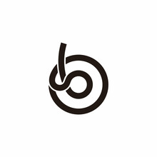 Letter B Circles Linked Linear Loop Line Logo Vector