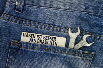 Sticker - Haben ist besser als brauchen