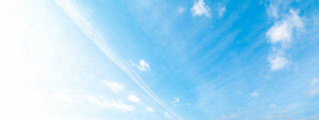 Wall Mural - Blue sky with clouds in Sardinia