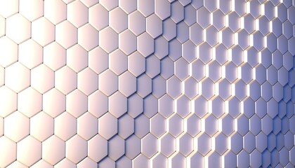 Wall Mural - 3D rendering dynamic hexagons abstract background with space for text, business, science, technology concept illustration.