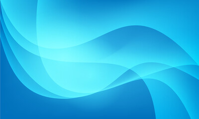 Wall Mural - Abstract blue light curve wave luxury design creative background vector