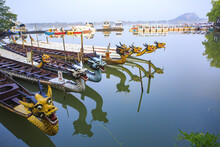 Many Dragon Boats On Dongqian Lake 