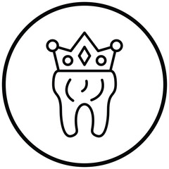 Canvas Print - Dental Crown Icon Style