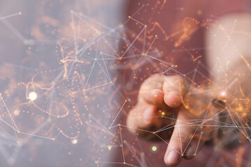 Wall Mural - Communication technology for internet business. Global world network and telecommunication