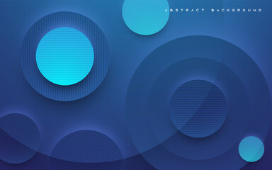 Wall Mural - Blue abstract background elegant circle shape