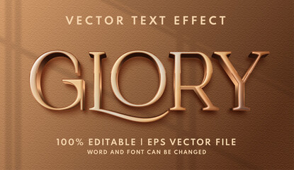 Glory text, elegant and golden text effect style