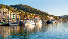 Mallorca, Port D'Andratx. View Of The Embankment And Ships