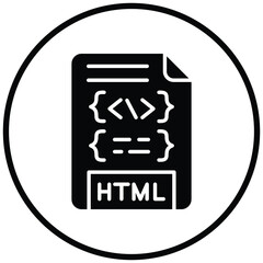 Sticker - HTML File Icon Style