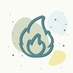Wall Mural - Vector fire on multicolored background.