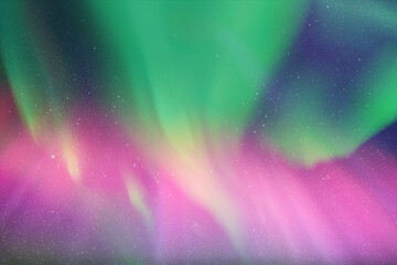 Sticker - colorful polar lights. night starry sky. purple green aurora borealis
