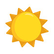 Sun Sign Emoji Icon Illustration. Summer Vector Symbol Emoticon Design Clip Art Sign Comic Style.