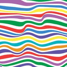 Colored Stripes As Abstract Rainbow For Textured Pattern On Background