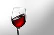 © Dmitriy Kirshman - Glass with red wine on a gray background