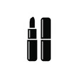 Lipstick Icon in Cartoon style. Female Beauty Product for Lip Makeup  Pomade with Cap Icon. Cosmetic Balm for Lip. Isolated Vector Illustration.
