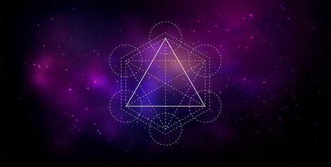 Wall Mural - mystical sacred geometry vector symbol. spirituality, harmony