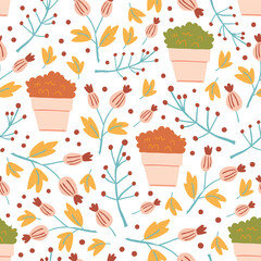 Wall Mural - Floral seamless pattern. Vector design for paper, cover, fabric, interior decor and other users