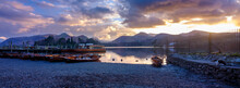 Spring Sunset Over Derwent Water From Keswick Harbour, Lake District National Park