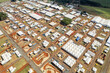 Aerial view of "Agrishow", international trade fair of agricultural technology, Ribeirao Preto, São Paulo, Brazil.