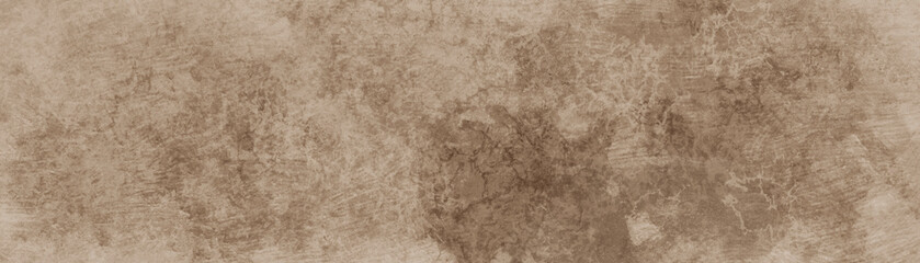 Brown grunge background texture. Old vintage sepia brown paper or wall. Textured earthy marbled pattern background design. Elegant grungy layout with coffee or tea stained texture.