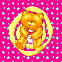 Poster - cute and funny bear