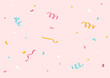 Vector illustration of confetti in pastel colors.