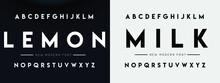 LEMON MILK Sports Minimal Tech Font Letter Set. Luxury Vector Typeface For Company. Modern Gaming Fonts Logo Design.
