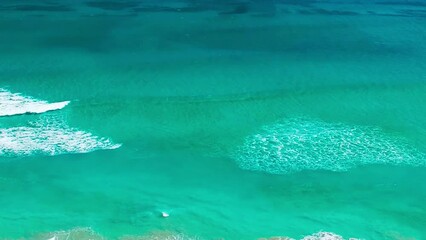 Sticker - Palm Beach, Florida. Aerial view of town and ocean from drone