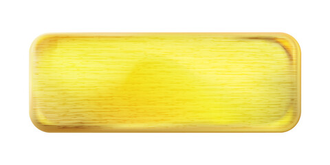 Realistic rectangular light gold polished metal, steel plate texture golden isolated. Vector.