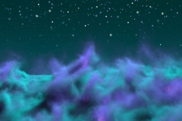Wall Mural - Abstract background creative illustration of gothic fog concept with stars you can use for designing purposes