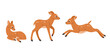 Cartoon fawn sketch line icon. Сute animals icons set. Childish print for nursery, kids apparel, poster, postcard, pattern.