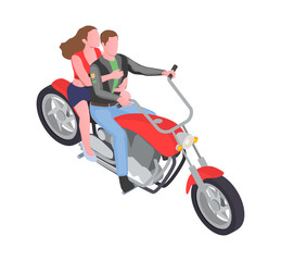 Sticker - Bikers Isometric Icon