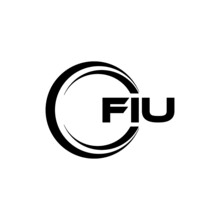 FIU Letter Logo Design With White Background In Illustrator, Vector Logo Modern Alphabet Font Overlap Style. Calligraphy Designs For Logo, Poster, Invitation, Etc.