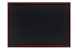 © Viktor - Black chalkboard isolated on white background. Empty chalkboard. Brown wooden framed chalk board for paint.