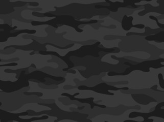 Canvas Print - 
Seamless camouflage pattern grey. Army background. Military texture. Print. Vector illustration