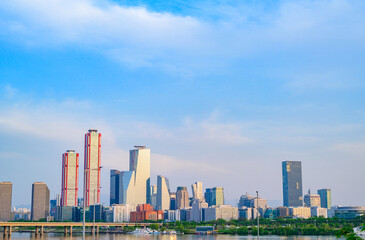 Wall Mural - Cityscape view of Yeouido, Seoul at day time