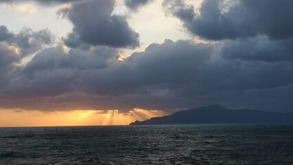 Wall Mural - sunset over the sea