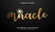 Luxury beauty text effect. Editable shiny golden font effect with glitters