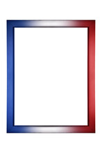Modern Patriotic Red White Blue Picture Photo Frame Sale Border Poster Isolated