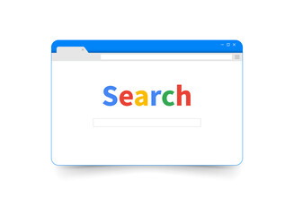 Wall Mural - search engine page window vector illustration