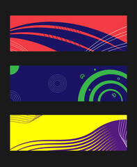 Wall Mural - header banner template, website advertising geometric background
