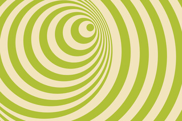 Wall Mural - Striped spiral abstract tunnel background. Optical illusion funnel. Twisted beams. Twisted stripes light green tunnel