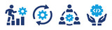 Fototapeta  - Technology development icon set. Developer symbol vector isolated on white background.
