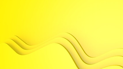 A beautiful and colorfull 3d illustration on a yellow background.