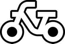 Transport Baby Bike Icon Black Vector Illustration