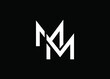 MM logo initial letter design template vector