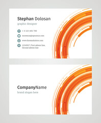 Wall Mural - Minimalist Business Card Design Template. Modern Creative and Clean Corporate Design. Vector Illustration. Front and Back Sides with Colorful Abstract Background