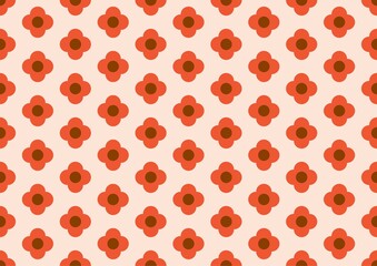 Wall Mural - retro floral vibes graphic print groovy background 60s 70s