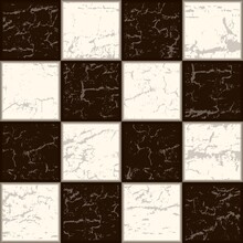 Chess Board Background Vintage Design. Damaged Old Wooden Surface With Cracks, Scratches. Vector Seamless Pattern.